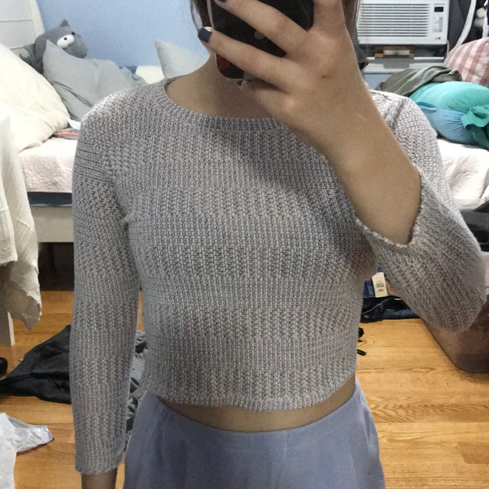 Tan crop top.
